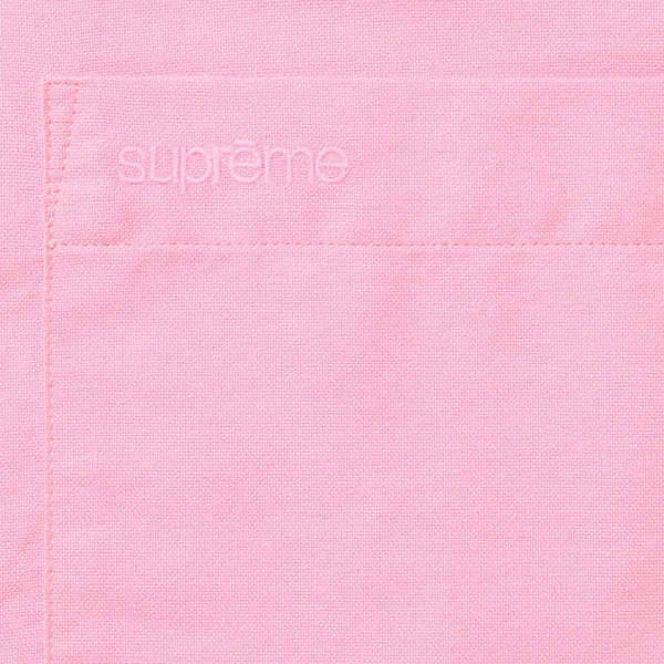 Supreme Loose Fit S/S Oxford Shirt - Pink (front)