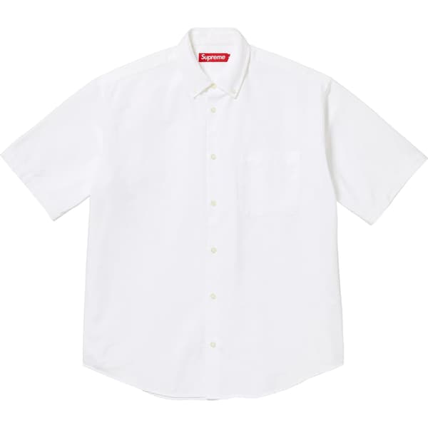 Supreme Loose Fit S/S Oxford Shirt - White (front)