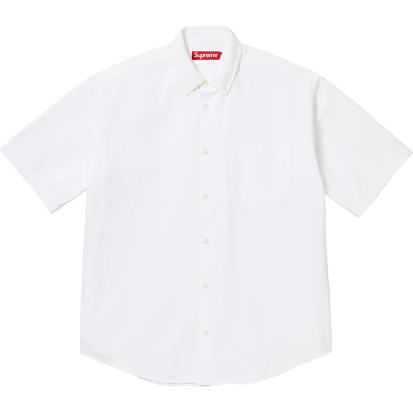 Supreme Loose Fit S/S Oxford Shirt - White (front)