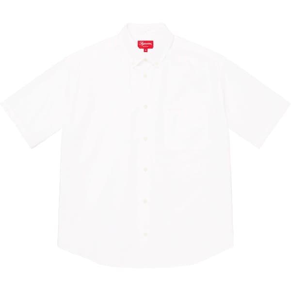 Supreme Loose Fit S/S Oxford Shirt - White (front)