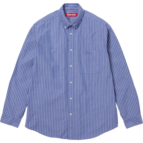 Supreme Loose Fit Stripe Shirt - Blue (front)