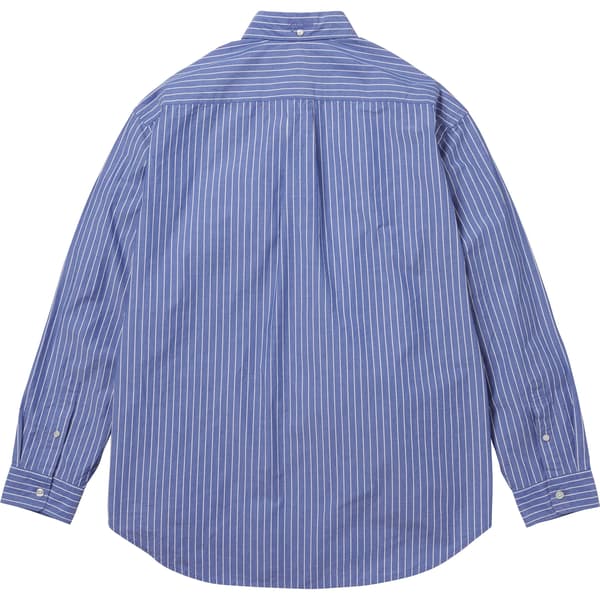 Supreme Loose Fit Stripe Shirt - Blue (front)