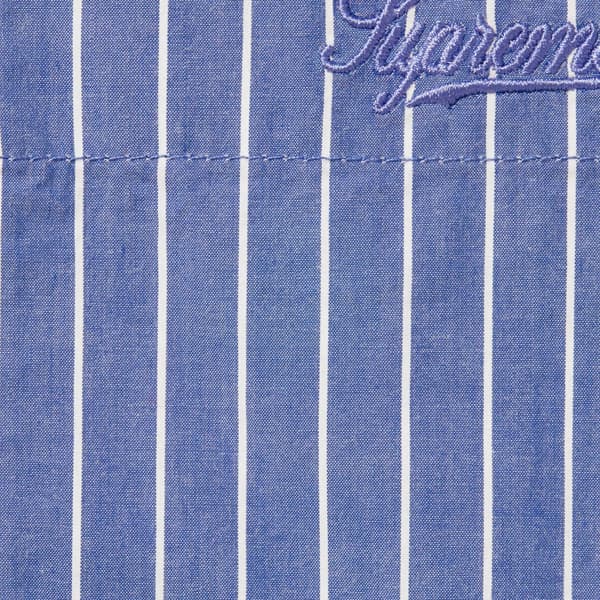 Supreme Loose Fit Stripe Shirt - Blue (front)