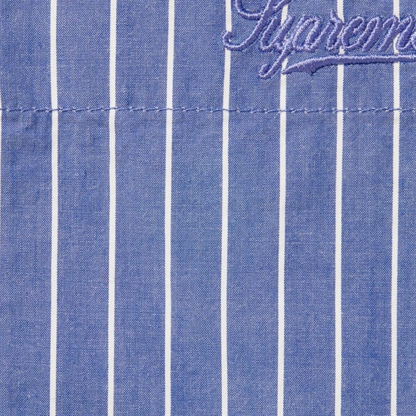 Supreme Loose Fit Stripe Shirt - Blue (front)
