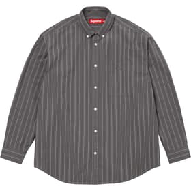 Supreme Loose Fit Stripe Shirt Grey