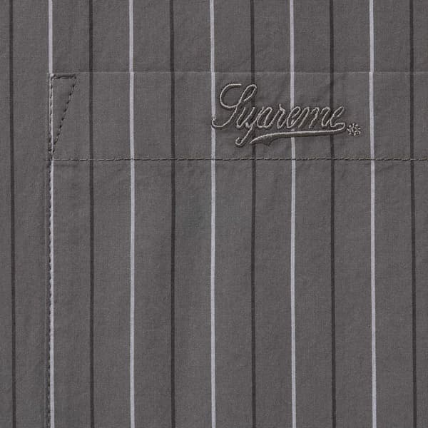 Supreme Loose Fit Stripe Shirt - Grey (front)