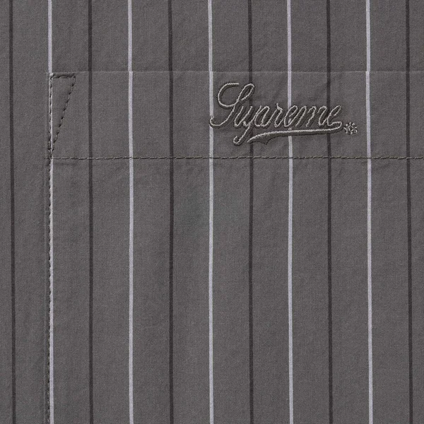 Supreme Loose Fit Stripe Shirt - Grey (front)