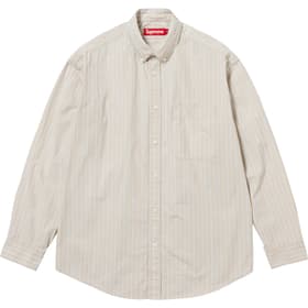 Supreme Loose Fit Stripe Shirt Tan