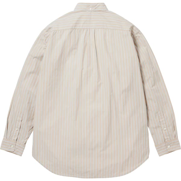 Supreme Loose Fit Stripe Shirt - Tan (front)