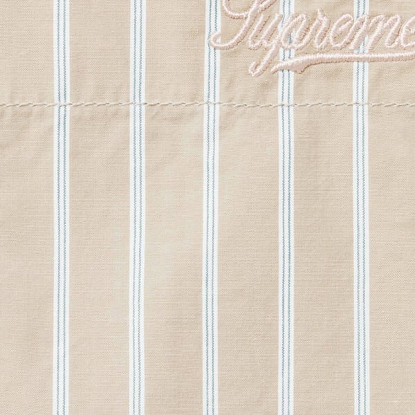 Supreme Loose Fit Stripe Shirt - Tan (front)