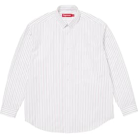 Supreme Loose Fit Stripe Shirt White