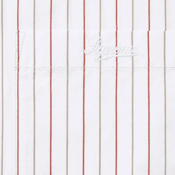 Supreme Loose Fit Stripe Shirt - White (front)