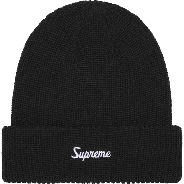 Supreme Loose Gauge Beanie - Black (front)