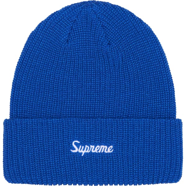 Supreme Loose Gauge Beanie - Blue (front)