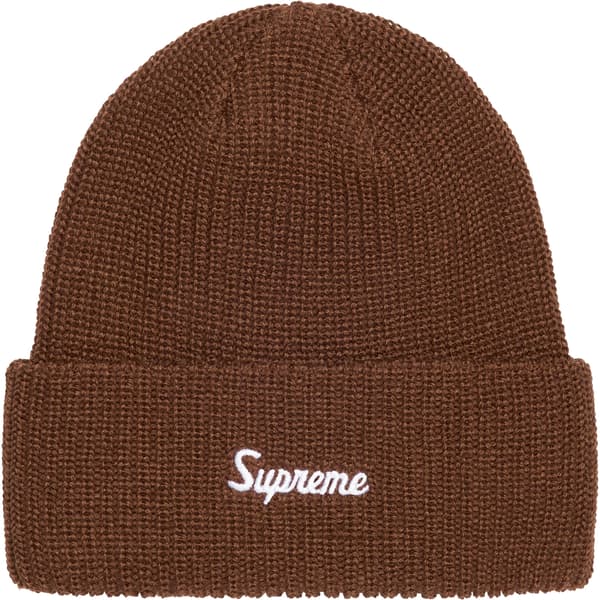 Supreme Loose Gauge Beanie - Brown (front)