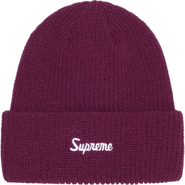 Supreme Loose Gauge Beanie - Burgundy (front)