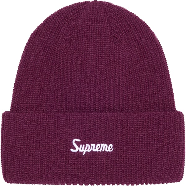 Supreme Loose Gauge Beanie - Burgundy (front)
