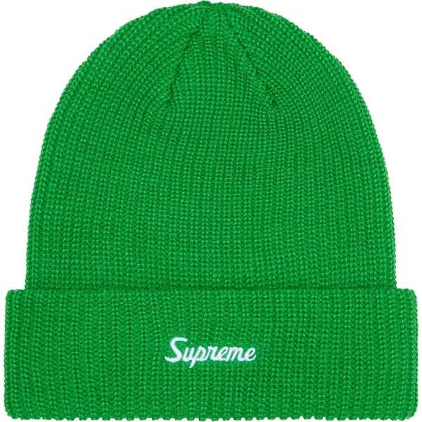 Supreme Loose Gauge Beanie - Green (front)