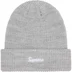 Supreme Loose Gauge Beanie - Heather Grey (front)