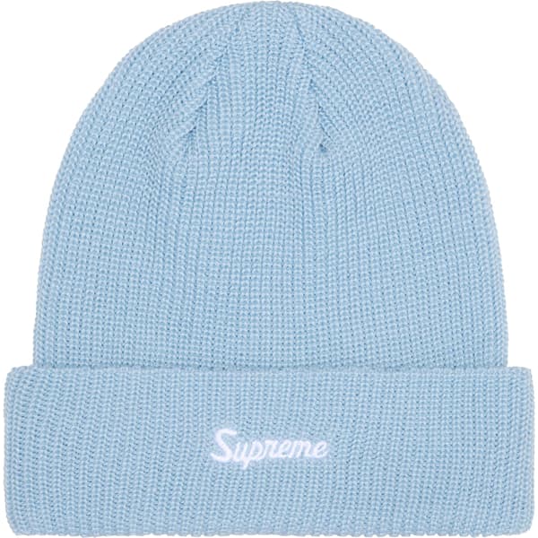 Supreme Loose Gauge Beanie - Light Blue (front)