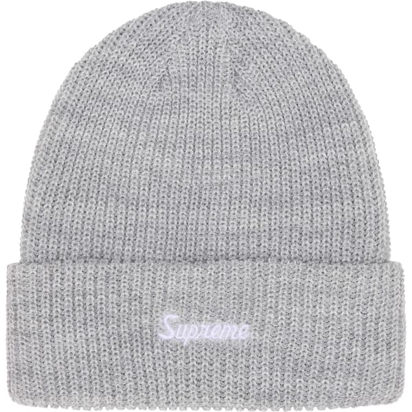 Supreme Loose Gauge Beanie - Light Grey (front)