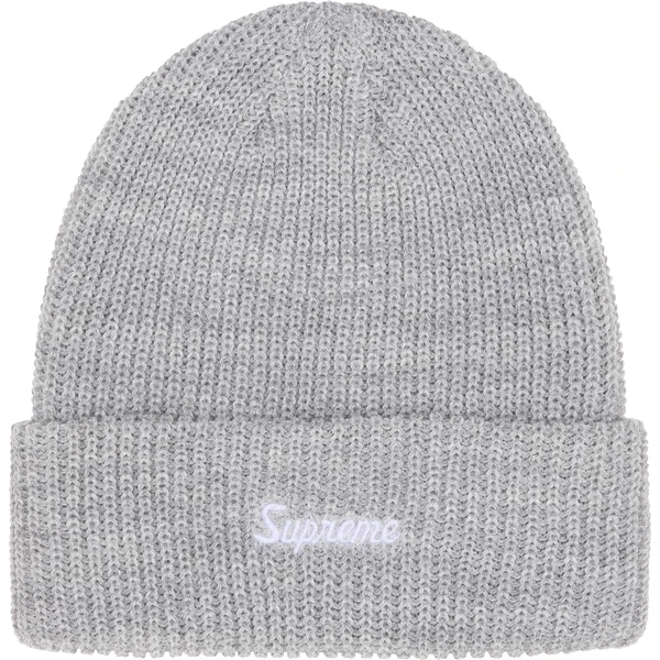 Supreme Loose Gauge Beanie - Light Grey (front)