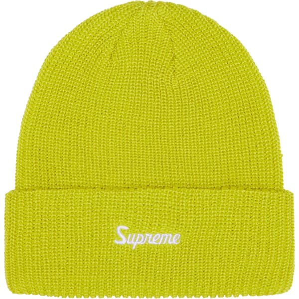 Supreme Loose Gauge Beanie - Lime (front)