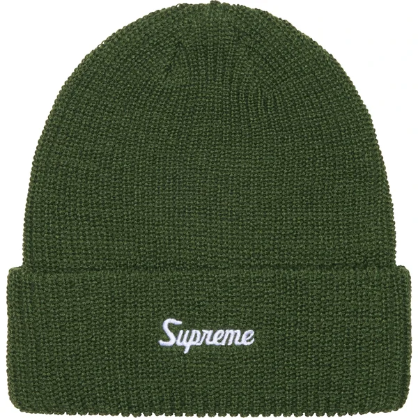 Supreme Loose Gauge Beanie - Olive (front)