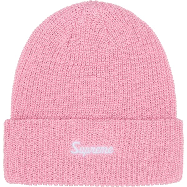 Supreme Loose Gauge Beanie - Pink (front)
