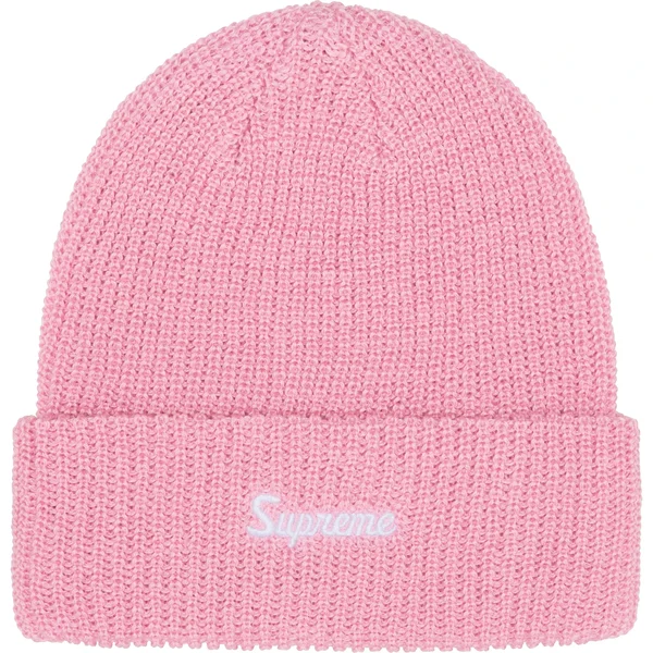 Supreme Loose Gauge Beanie - Pink (front)