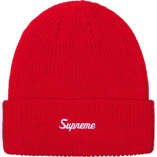 Supreme Loose Gauge Beanie - Red (front)
