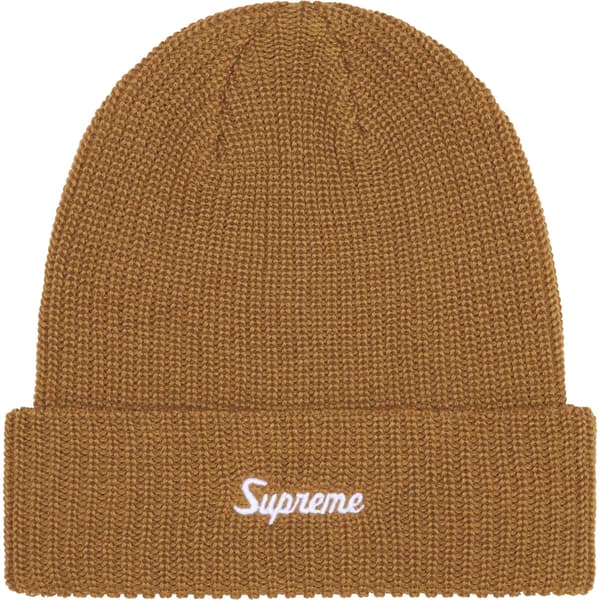 Supreme Loose Gauge Beanie - Tan (front)