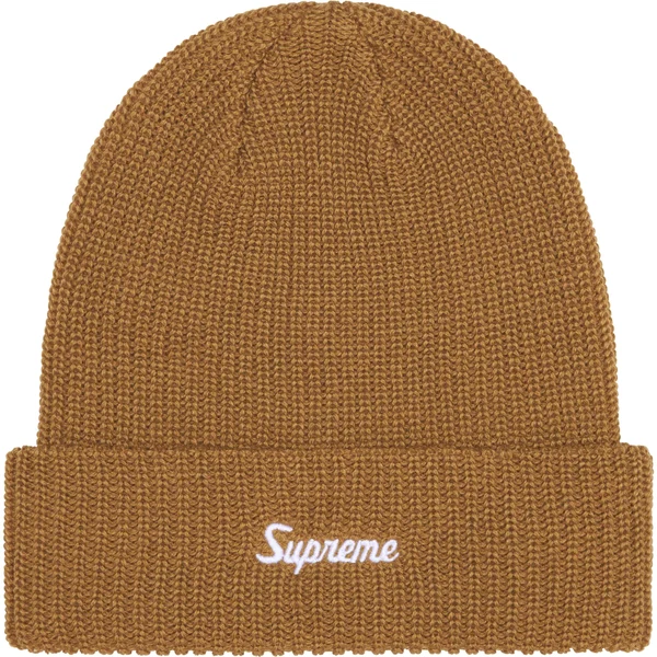 Supreme Loose Gauge Beanie - Tan (front)