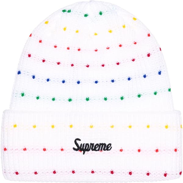 Supreme Loose Gauge Beanie - White Multi (front)