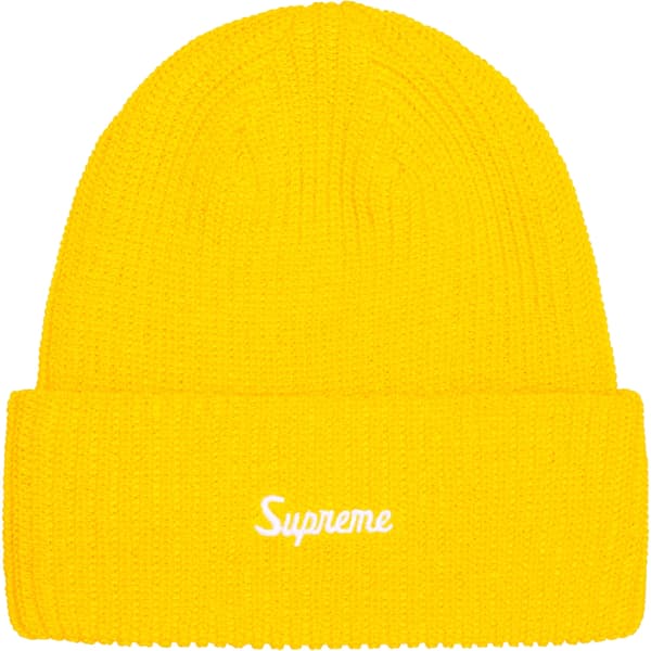 Supreme Loose Gauge Beanie - Yellow (front)