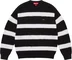 Supreme Loose Gauge Stripe Small Box Sweater - Black (front)
