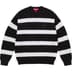 Supreme Loose Gauge Stripe Small Box Sweater - Black (front)