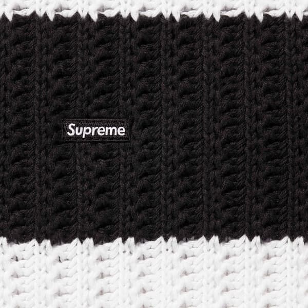 Supreme Loose Gauge Stripe Small Box Sweater - Black (front)