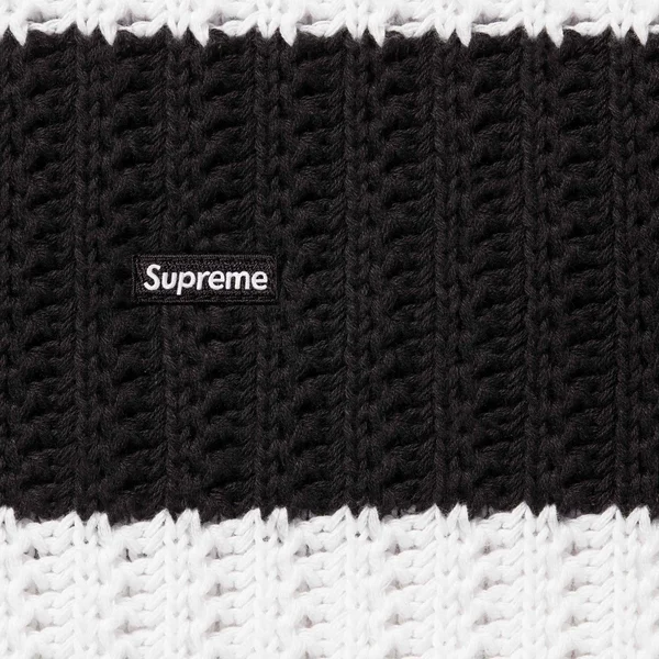 Supreme Loose Gauge Stripe Small Box Sweater - Black (front)