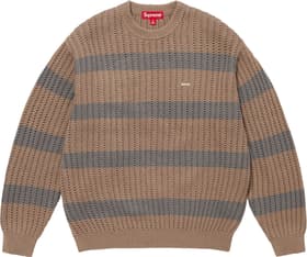 Supreme Loose Gauge Stripe Small Box Sweater Khaki