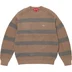 Supreme Loose Gauge Stripe Small Box Sweater - Khaki (front)