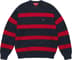 Supreme Loose Gauge Stripe Small Box Sweater - Navy (front)