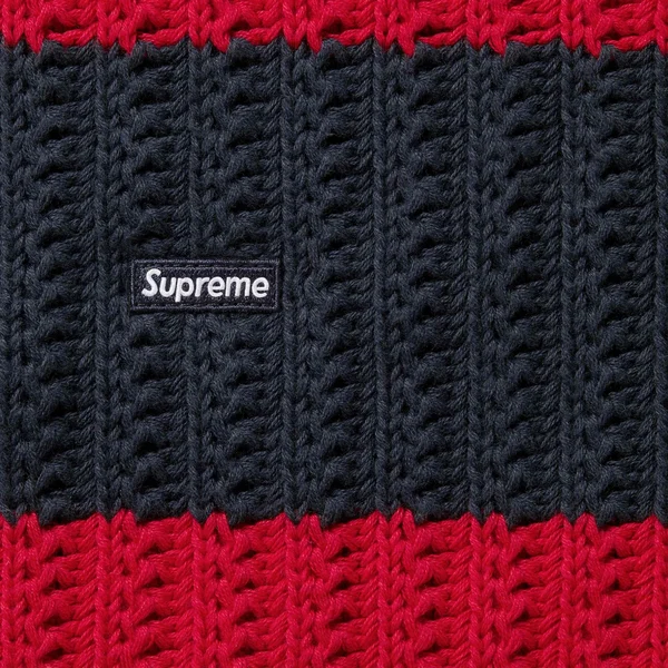 Supreme Loose Gauge Stripe Small Box Sweater - Navy (front)
