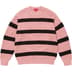 Supreme Loose Gauge Stripe Small Box Sweater - Pink (front)