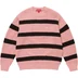 Supreme Loose Gauge Stripe Small Box Sweater - Pink (front)