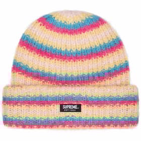 Supreme Loose Stripe Beanie White