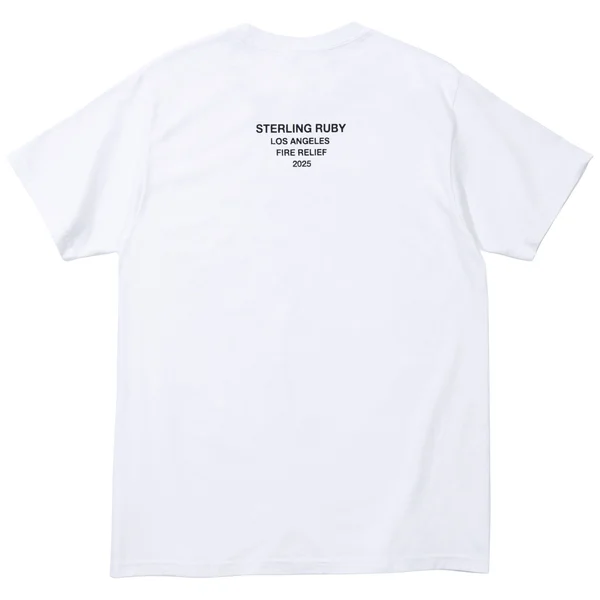Supreme Los Angeles Fire Relief Box Logo Tee - Back (front)