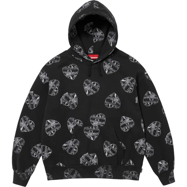 Supreme Love Cash Hooded Sweatshirt - Black (front)