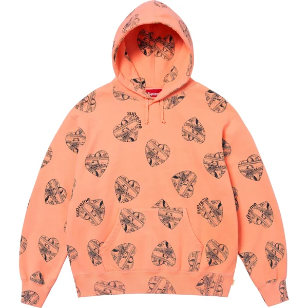Supreme Love Cash Hooded Sweatshirt - Peach (front)