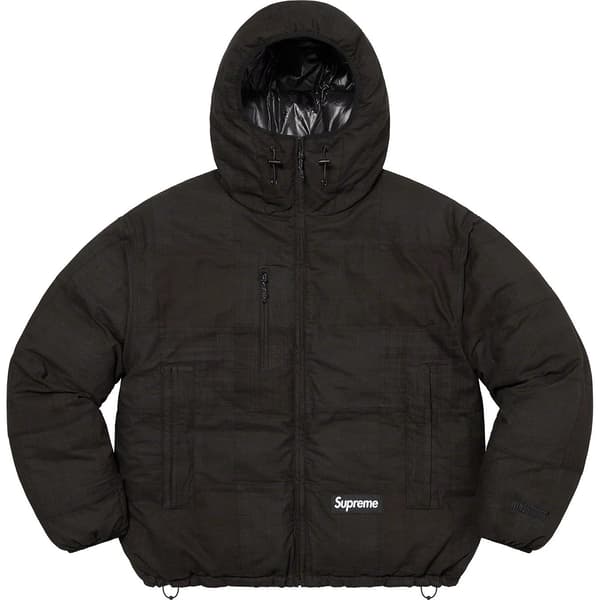 Supreme Madras Reversible WINDSTOPPER Puffer Jacket - Black (front)